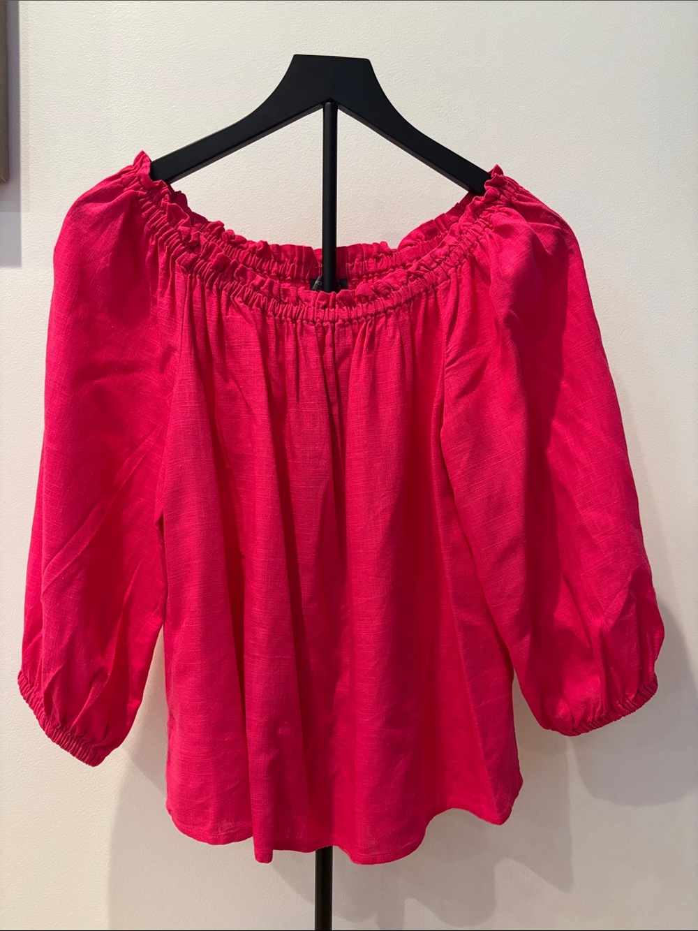 Vince Camuto Off-Shoulder Blouse in Hot Pink